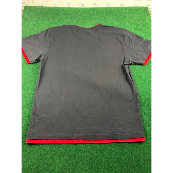 Raw Blue Graphic Tee T Shirt V Neck Red Trim Bee R Logo Mens 2XL - Picture 4 of 7